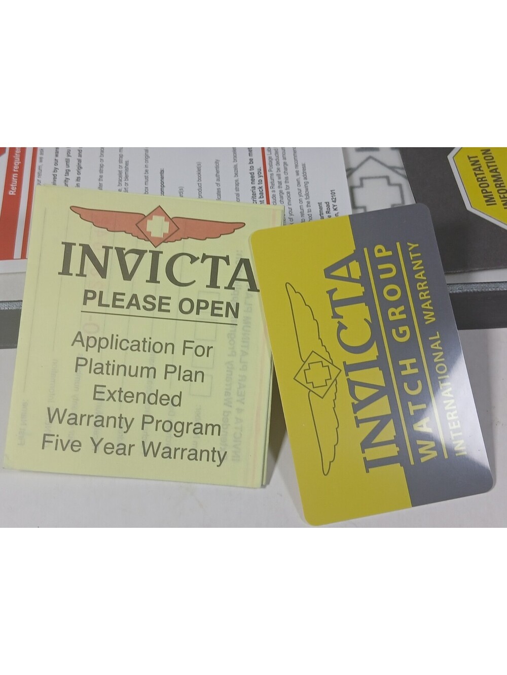 Invicta Gold tone Lupah Ltd Ed. Mod 0068 Watch & 5 Leather Bands NIB w Papers - Picture 6 of 10